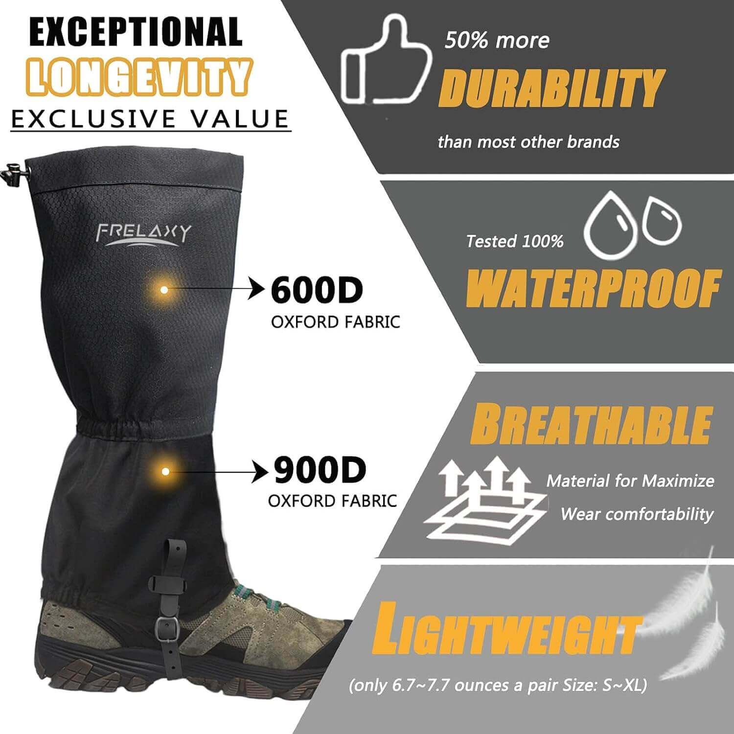 Shop The Latest >Ultra High-Performance 100% Waterproof Hiking Gaiters > *Only $40.49*> From The Top Brand > *Frelaxyl* > Shop Now and Get Free Shipping On Orders Over $45.00 >*Shop Earth Foot*